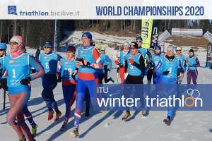 Winter triathlon World Championship di Asiago 2020: sulla neve corsa, bici e sci da fondo